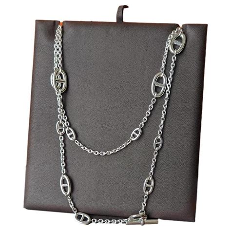 Hermès Farandole 160 Collana Lunga cm Argento 925 box Silver 